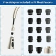 thumbnail image 7 of CADOVE Pull-Down Kitchen Faucet Head - 3-Function Sink Sprayer, 15 Adapters, Brushed Nickel, Compatible with Moen, 7 of 7