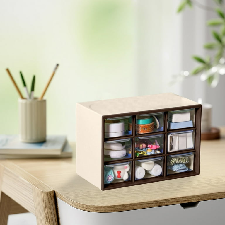 Nine Compartment Desk Organizer,Small Jewelry Storage,Divided
