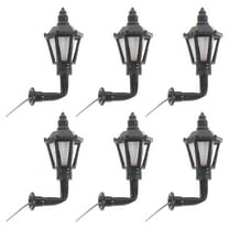 OUNONA 6-Pack Black Garden Wall Lamps, Outdoor Decorative Lighting for Patio, Yard, Porch, and