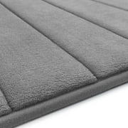 Microdry Absorbent CoreTex Memory Foam Bath Mat, 17 x 24, Dark Gray