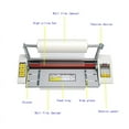 thumbnail image 2 of PreAsion 17.3in A2 High Speed Roll Laminator Hot Cold Laminating Machine for Single and Double Sided Lamination 110V, 2 of 9
