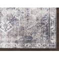 thumbnail image 3 of Abani Paloma Collection Machine Washable 2' x 5' Brown Grey Medallion Vintage Area Rug, 3 of 5