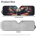 thumbnail image 6 of Uorisanigo Windshield Sun Shade Compatible with 2018-2024 2025 Jeep Wrangler JL / 2020-2024 Jeep Gladiator JT Bald Eagle US Flag Windshield Shade Heat Shield Bolck UV Rays & Protect Car Interior, 6 of 7