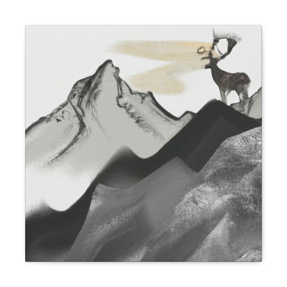 Deer in Abstract Form - Canvas