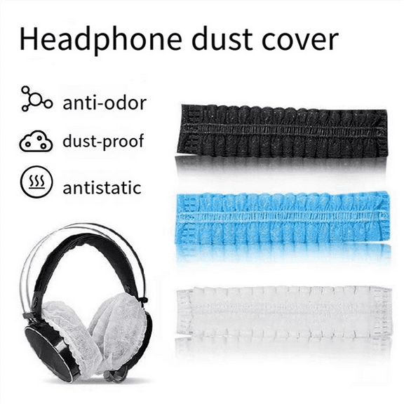 100 x Disposable Earphone Covers-Black