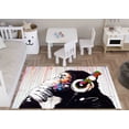thumbnail image 2 of Personalized Rug, Machine Washable Rug, Banksy Monkey Rug, Banksy Thinking Monkey Rugs, Monkey Rugs, Bath Rugs, Banksy Rugs, Accent Rugs, 2.6'x4' - 80x120 cm, 2 of 7