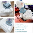 thumbnail image 5 of HQREA Girl Dog Denim Dress with Flared Sleeves for Small Dogs Cat Cake Skirt Pet Outfit, 5 of 6