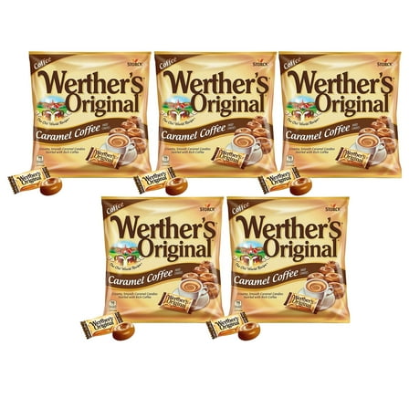 Werthers Original Hard Carmel Coffee Candy, 2.65 Oz Bags (Pack of 5)
