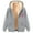 Light Gray, variant on Autumn/winter Lamb Coat Plus Thick Hooded Cardigan Plus Size Coat