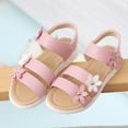 thumbnail image 3 of Relanfenk Baby Shoes Toddler Kids Girls Flower Rubber Sandals Non-Slip Cross Sandals Shoes, 3 of 8