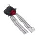 thumbnail image 4 of Mini sombrero de copa Steampunk con plumas de tul, vestido elegante para mujer, tocado con horquilla Flor roja, 4 of 9