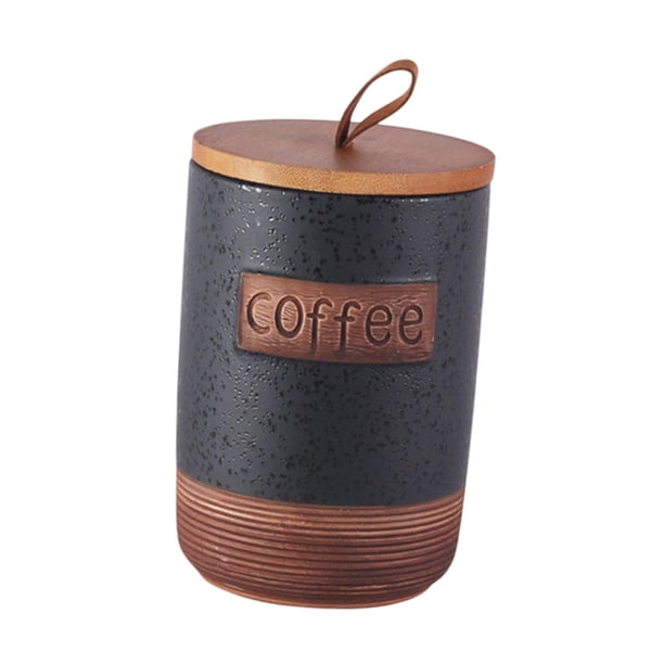 Recipiente de almacenamiento de cerámica, bote decorativo, soporte creativo, tarro sellado, grano de café
