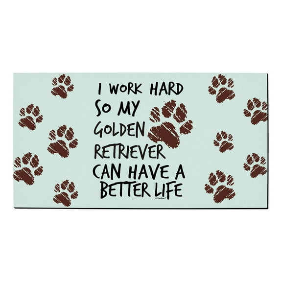ThisWear Dog Gifts for Women I Work Hard So My Golden Retriever Can Have A Better Life Paw Print Low Profile Doormat Paw Print