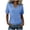 Light Blue, variant on Womens Tops Short Sleeve Banded Bottom Summer Tops V Neck T Shirts Casual Ladies Tees Loose Fit Clothing Sky Blue,S