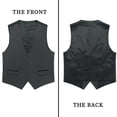 thumbnail image 6 of HISDERN Men's Suit Vest Lightweight Slim Fit Dress Vests Formal Waistcoat for Gentleman Dark Grey, 6 of 8