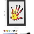 thumbnail image 2 of DIY Family Handprint Kit,Happon Transparent Craft Keepsake Wooden Frame,Family Hand Print Photo Frame Kit,Includes 6 Acrylic Paint Colors - 4 Transparent Sheets,Gifts for New Parents, 2 of 7