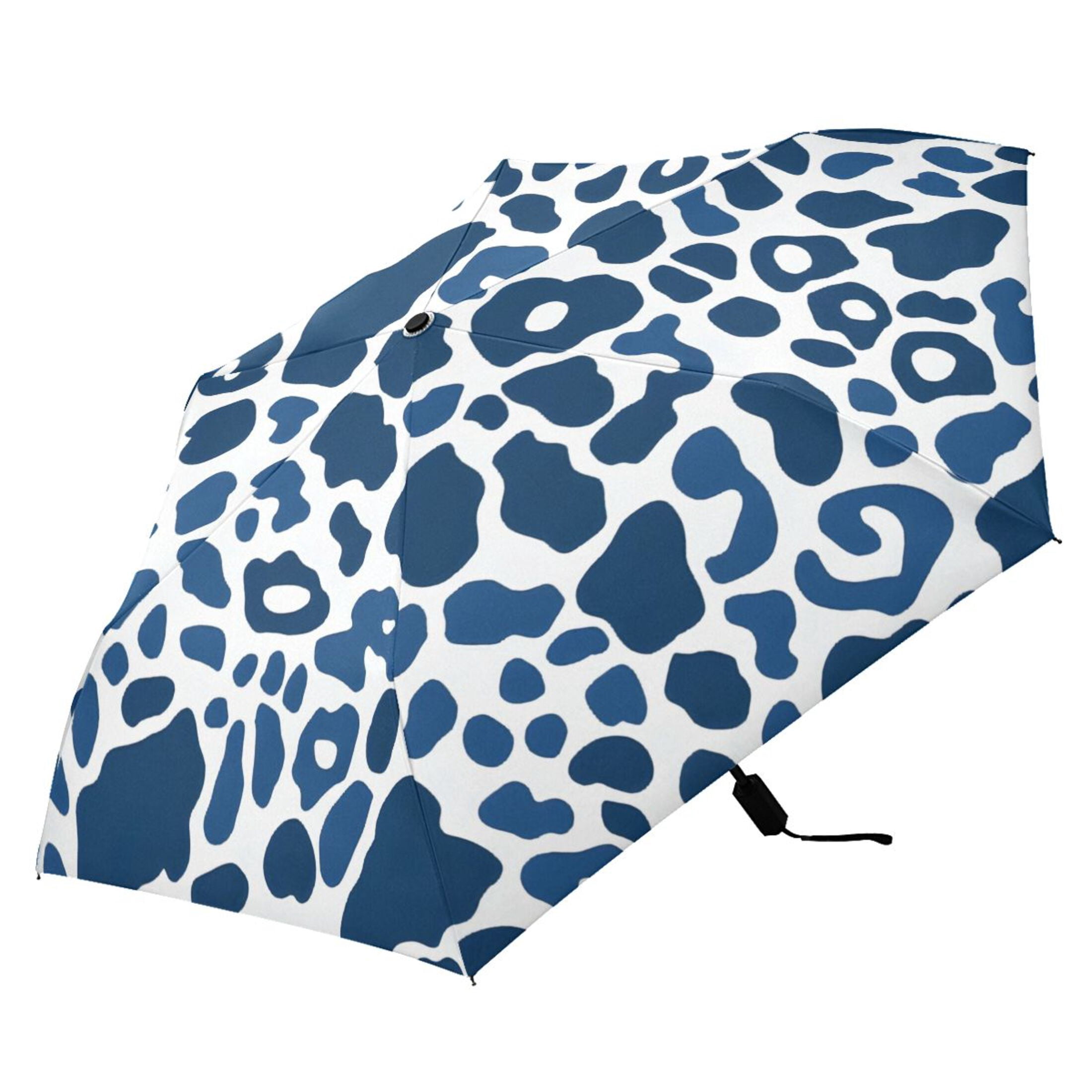 ALAZA Leopard Print-a2 UPF 50+ Compact Folding Umbrella for Rain Travel Umbrella Packable