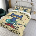 thumbnail image 3 of Pete the Cat Themed Bed Sheet Set Three Piece Set 53x79 In ches Comfortable And Skin Friendly Unique Design Creating A Star Studded Night Home Decor Gifts For Family Friends fans, 3 of 6