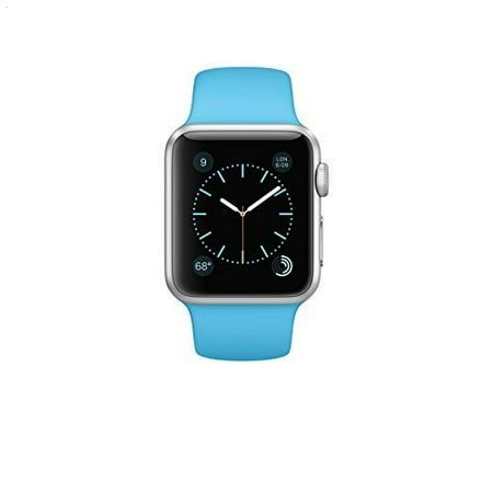 Apple Watch 38mm Silver Aluminum Case Blue Sport Band