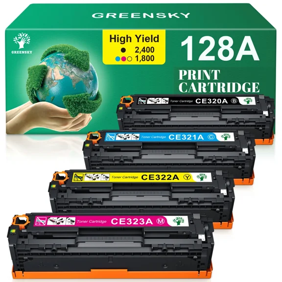 4PK for 128A CE320A Toner LaserJet Pro Color MFP CM1415fnw CP1525nw CP1525n