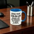 thumbnail image 4 of Outdor Funny ’s Day Coffee Mug From Humorous Sarcastic Quote Ceramic Cup Two Tone Red And White Mug Unique For In Law For Birthday Holiday And Occasions, 4 of 5