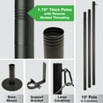 thumbnail image 5 of Excello Global Products Premium String Light Poles -2 Pack - Extends to 10 Feet – Deck Mount (Wood/Concrete) - EGP-LP-V2-2-DK, 5 of 7