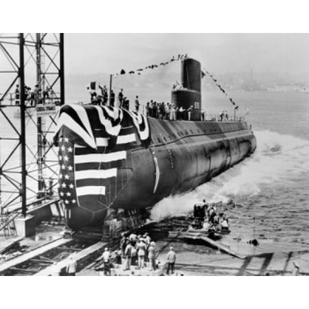 Launch of the nuclear submarine Seawolf Class Submarine Groton ...