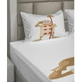 thumbnail image 4 of Ambesonne Cartoon Fitted & Top Sheet Set with Shams, Playing Card Illustration, Pale Brown Ecru and Red, 4 of 5