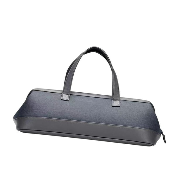 Bolsa de almacenamiento para secador de pelo, organizador de herramientas para el cabello para baño, cierre de cremallera, soporte multifuncional para gris