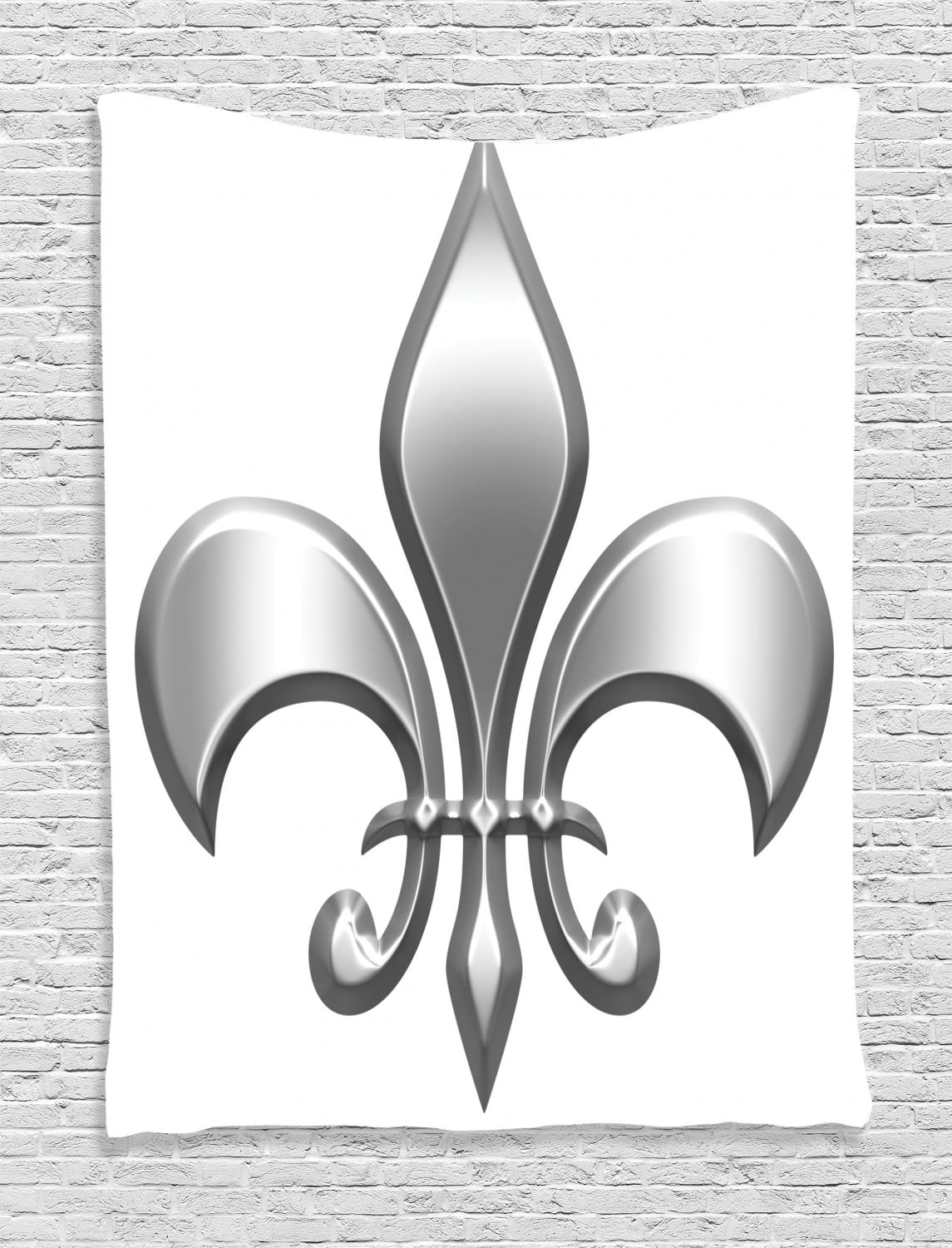 Fleur De Lis Tapestry, Lily Flower Symbol Nobility of Knights in
