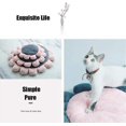 thumbnail image 4 of Flower Shaped Pet Bed Plush Cat Bed Warm Cat Nest Soft Puppy Pillow Cat Basket Round Bed Comfortable And Cute Washable Cat Pillow 60cm (white), 4 of 5