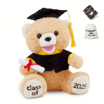 CozyWorldGraduation Season Bear Music Toy, Cute and Soft, Suitable for Toddlers and Children's Christmas Birthday Gifts