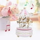 thumbnail image 4 of Caja de música Merry GO Round, carrusel, regalo de Navidad, boda, cumpleaños, decoración, blanco y rosa, 4 of 9