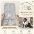 thumbnail image 6 of 123 Bear Baby Soft Cotton Spandex Pants with Feet, Blue 3-Pack, 0-3 Months, 6 of 9