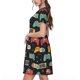 thumbnail image 2 of Disketp Retro Video Game para Vestido de Manga Corta para Mujeres, Vestidos de Verano para Mujeres, Casual y Holgado para la Playa, 2 of 6