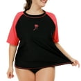 thumbnail image 4 of Charmo Women Plus Size Rash Guard Short Sleeve Swim Shirt Rashguard Swimwear Top, 4 of 6