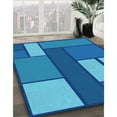 thumbnail image 3 of Ahgly Company Machine Washable Indoor Rectangle Transitional Blue Area Rugs, 6' x 9', 3 of 7