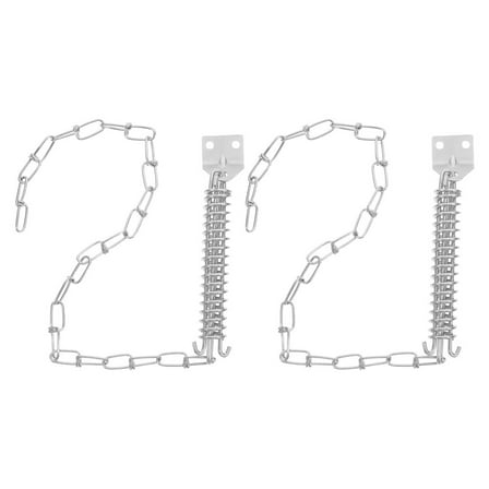 MLINS 2 Sets Security Door Chain Lock Heavy Duty Stainless Steel Chain For Front Door Screen Door Storm Door Windproof Anti Theft For Commercial Use