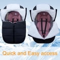thumbnail image 4 of Ganador de los premios Mom's Choice Awards-TSAYAWA Funda de invierno para asiento de coche para bebé, mantiene a los bebés calientes, bolsa/manta para recién nacidos, toldo aislante a prueba de viento, 4 of 5