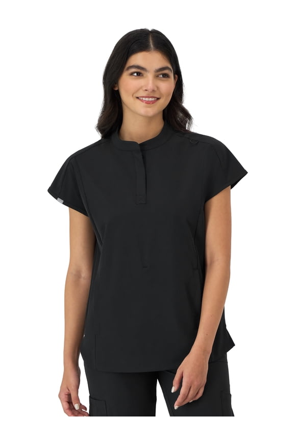 Womens Scrubs Mandarin Collar Scrub Top, Comfort Fit, Pockets, Sizes XS-3XL