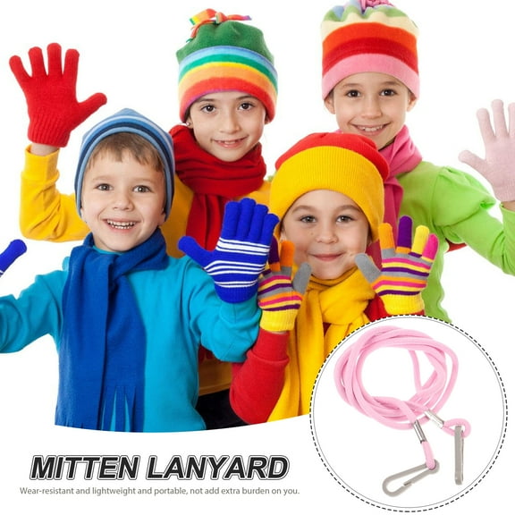 LEXSOMEO Elastic Mitten Clips 2pcs Winter Glove Clips Gloves Suspender Clip Elastic Glove Holder Clip Children Mitten Holder String Attachment Straps Connectors Pink Blue