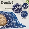thumbnail image 3 of Blue Christmas Body Pillow Covers 20"x54", Xmas Snowflake White Soft Brushed Microfiber Breathable Throw Pillow Covers, Decorative Pillowcase with Zipper for Couch Sofa Bedroom Living Room, 3 of 9