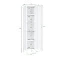 thumbnail image 3 of Naomi Modern 15 Single Locker Storage Cabinet with 5 Adjustable Shelves in White, 3 of 9