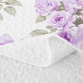 thumbnail image 5 of Erosebridal Purple Ribbon Bowknot Twin Quilt Set,Cute Flowers Twin Coverlet Set For Girls,2 Pieces, 5 of 7