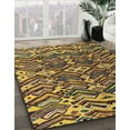 thumbnail image 2 of Ahgly Company Indoor Square Abstract Yellow Abstract Area Rugs, 6' Square, 2 of 6