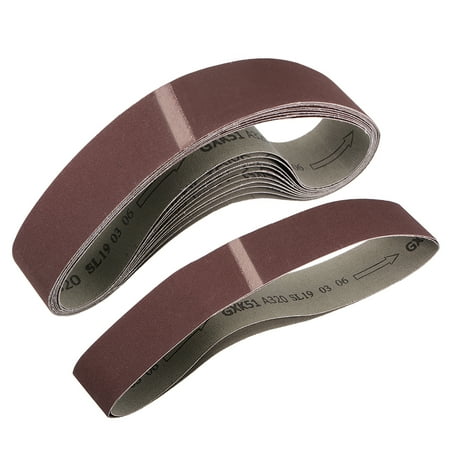 

Unique Bargains Abrasive Sanding Belt 2 x 27 (50mm x 686mm) Sanding Belt 320 Grit Aluminum Oxide 12pcs