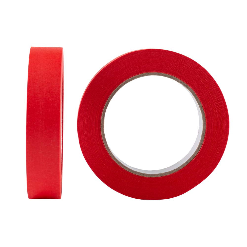 10 Pack Red Painters Tape 1 Inch  Medium Adhesive Masking Bulk Multi 1 X 55 Yards 10 Rolls (550 Total Yards)