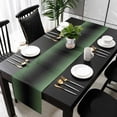 thumbnail image 3 of Green Black Ombre Table Runner 72 Inches Long, Modern Gradient Abstract Art Kitchen Coffee Dining Table Decoration for Home Party Birthday Wedding Home Decor 13x72 Inches, 3 of 8