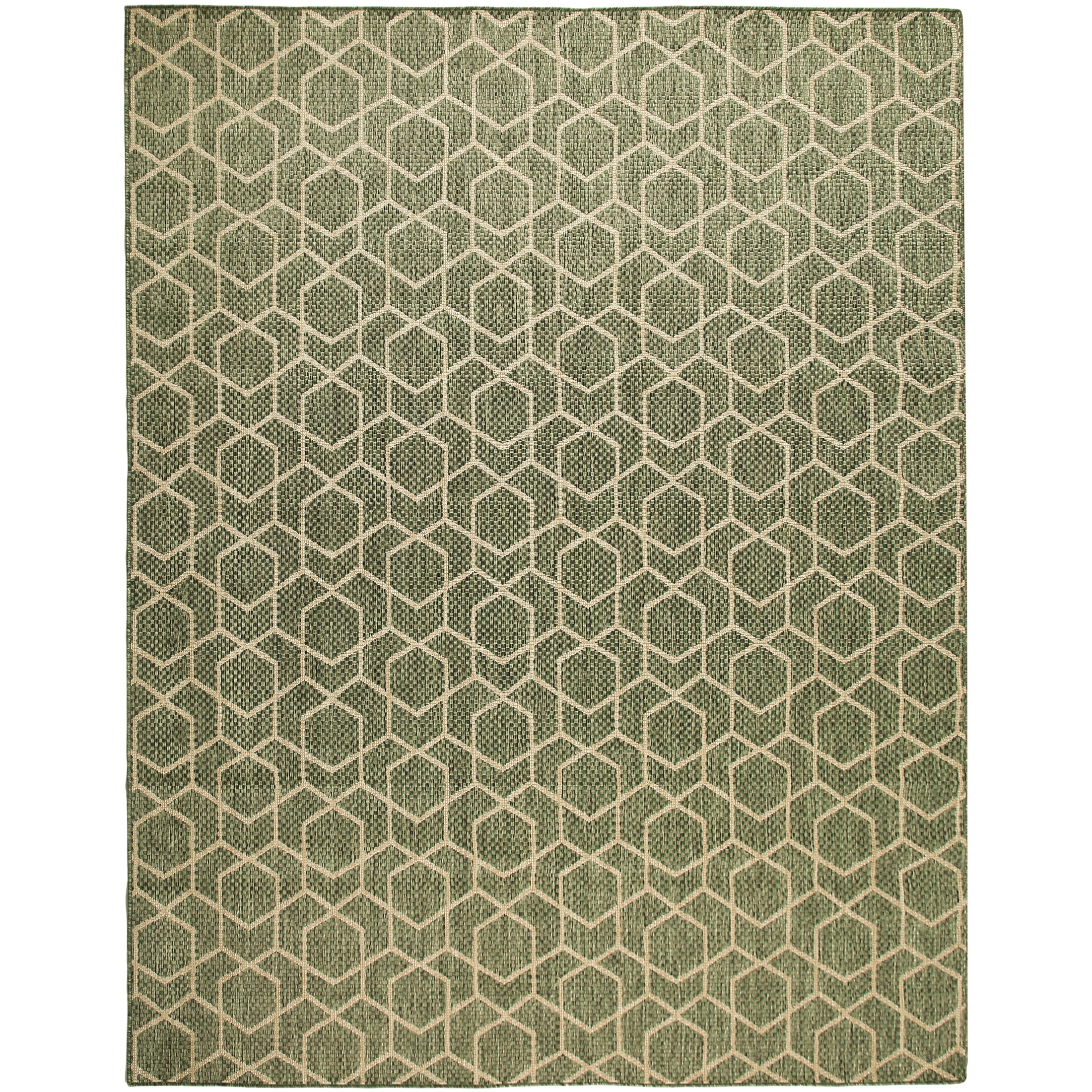 Nourison Horizon Indoor/Outdoor 9' x 12' Green Modern Rug