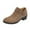 Khaki, variant on Womens Shoes Thick Sole Deep Cut Solid Color Round Toe Chunky Heel Slip On Mid Heel Ankle Boots Casual